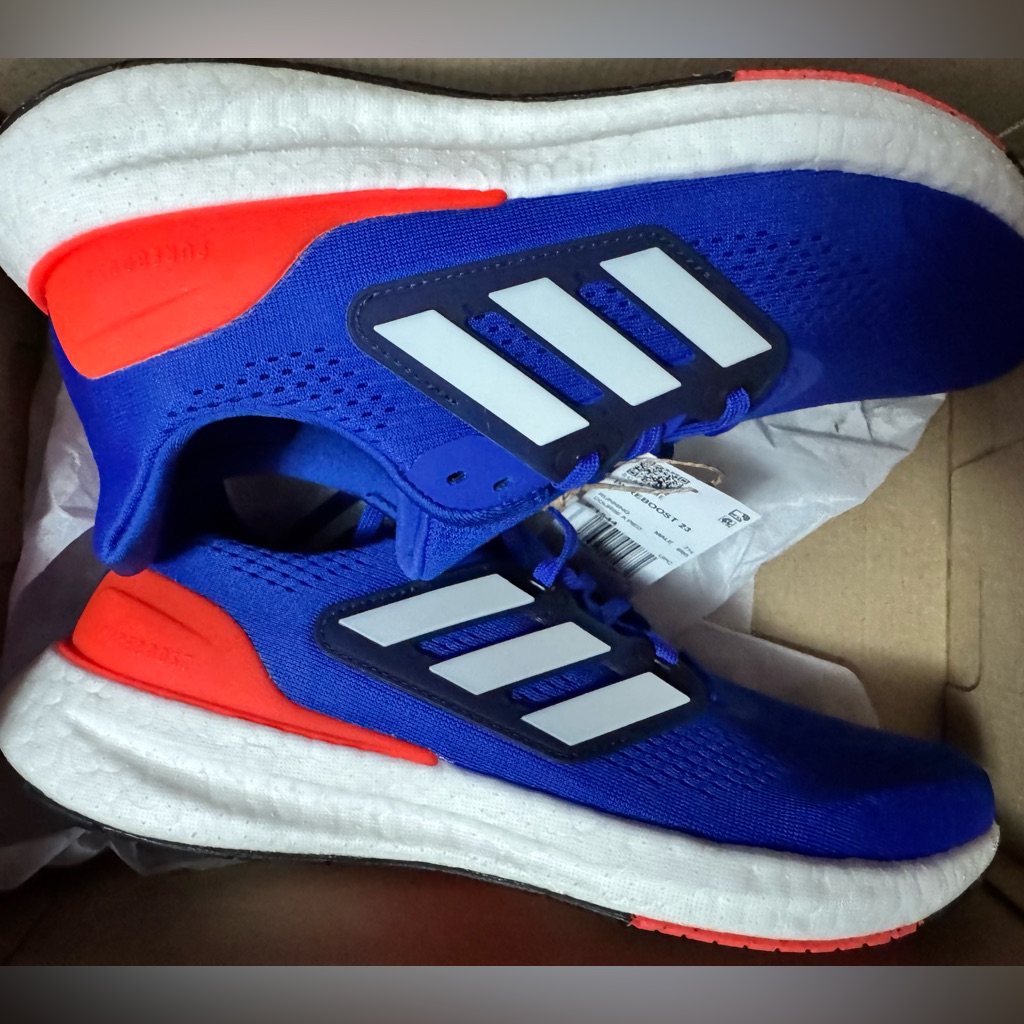 Adidas Pureboost 23’s Blue And Orange Brand New In Box